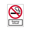 F106 - Sikkerhedsskilt - Rygning forbudt (A4 Plast)